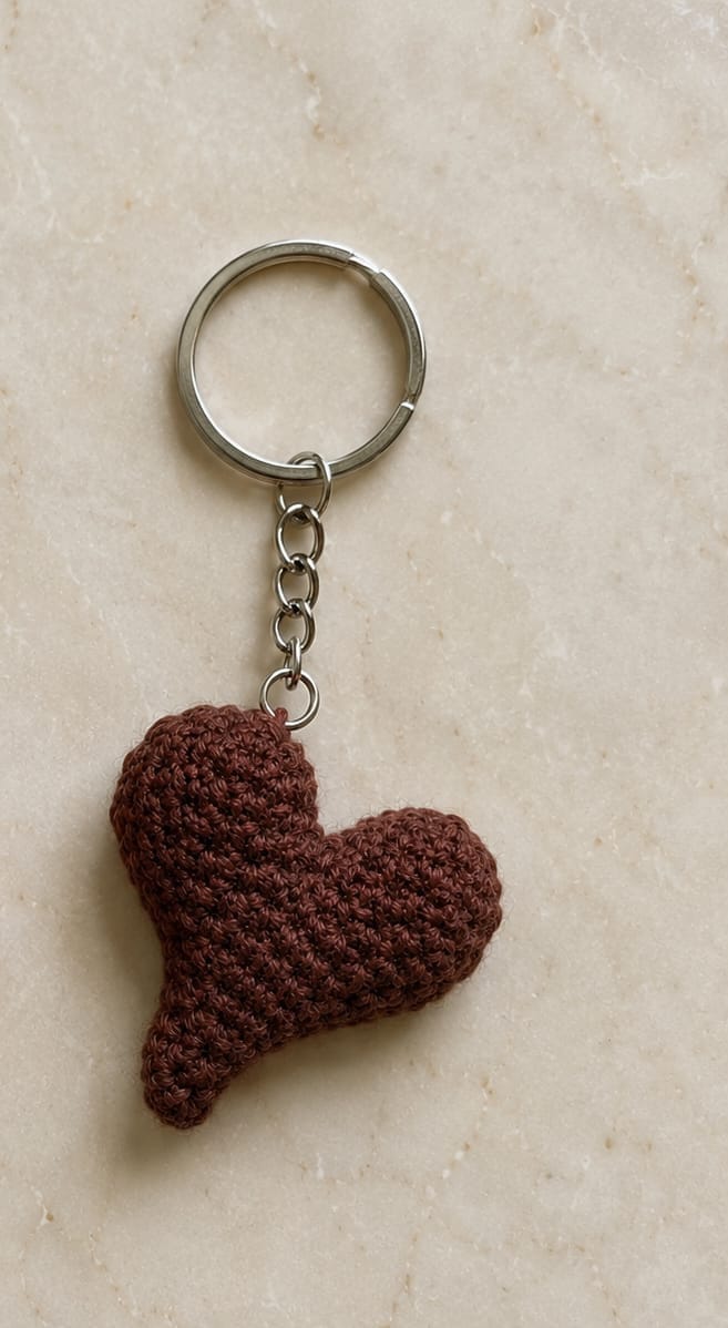 Fluffy Heart Keychain - Image 2